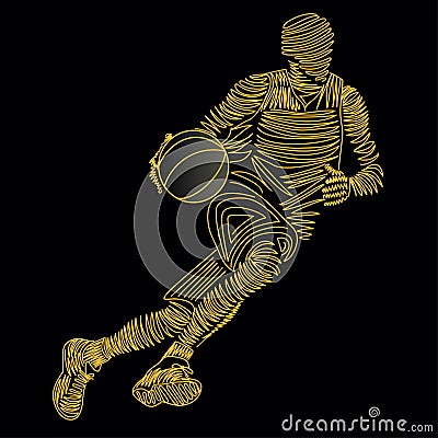 Basketball player Vector Illustration