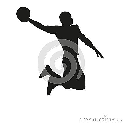 Basketball player isolated on white background Vector Illustration