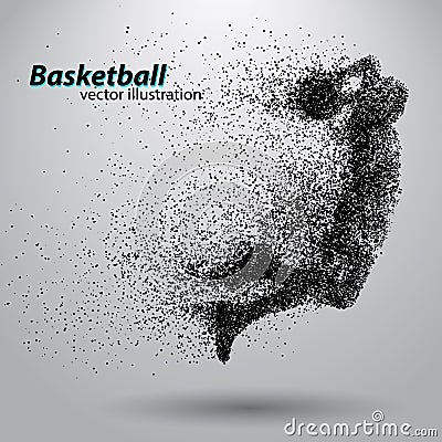 Basketball player from particles. Vector Illustration