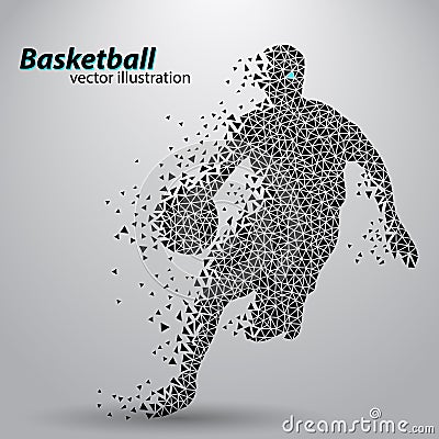 Basketball player of the triangles. Vector Illustration