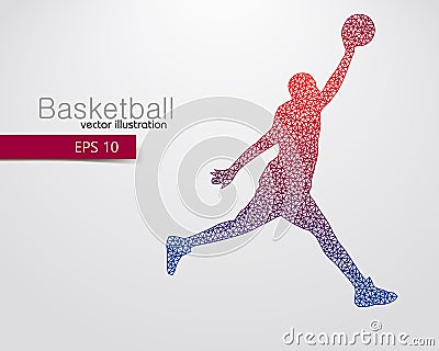 Basketball player of the triangles. Stock Photo