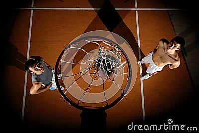 Basketball players Stock Photo