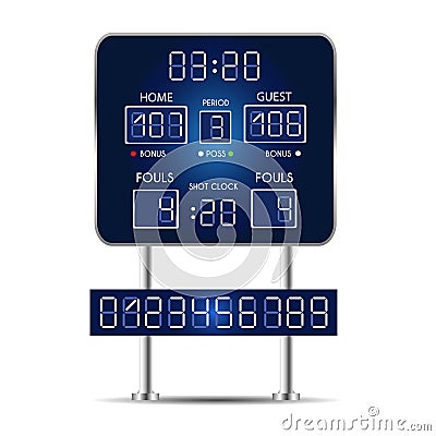 Basketball scoreboard Vector Illustration