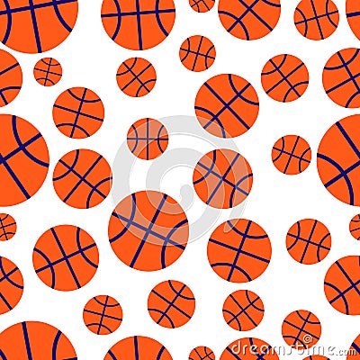 Basketball seamless vector pattern Vector Illustration