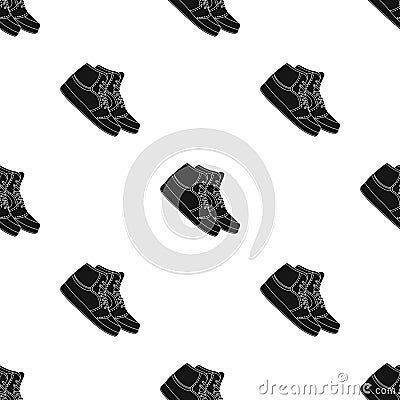 Basketball shoes.Basketball single icon in black style vector symbol stock illustration web. Vector Illustration