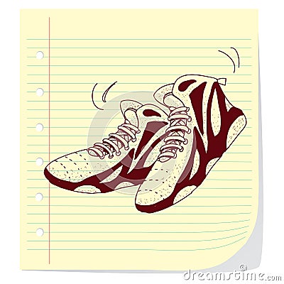 Basketball shoes Vector Illustration