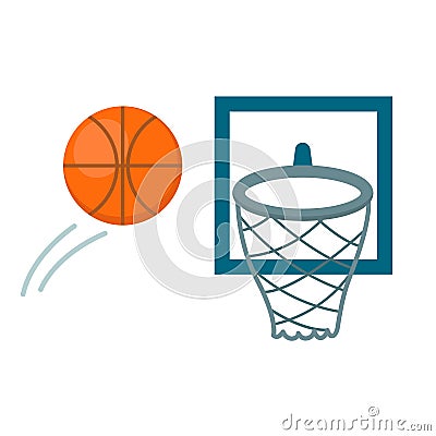 Basketball shot Vector Illustration