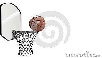 Basketball shot. professional close up isolated on black background and sports fitness Stock Photo