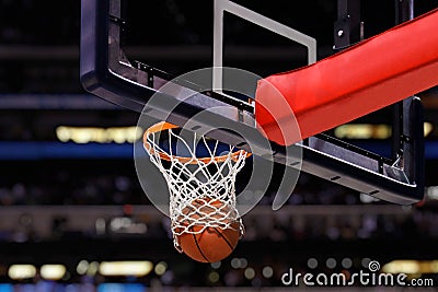 Basketball shot to the hoop in a competitive game Stock Photo