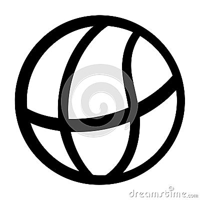 Basketball silhouette in black color. Vector template for tattoo or laser cutting Stock Photo