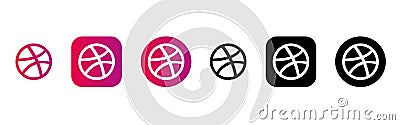 Basketball social media icon logo Editorial Stock Photo