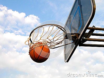 Basketball Swish Stock Photo