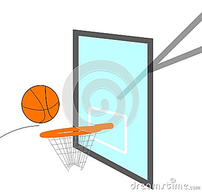 Basketball Swoosh Stock Photo