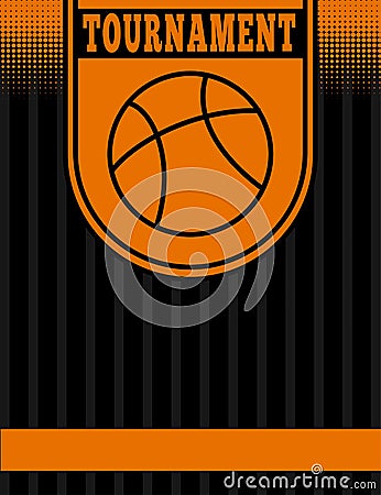 Basketball tournament flyer template Vector Illustration