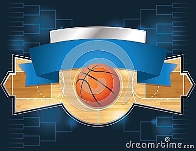 Basketball Tournament Cartoon Illustration