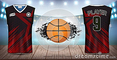 Basketball Uniform & Jersey, Tank Top Sleeveless Shirt. Vector Illustration