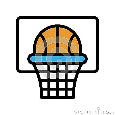 Basketball vector, Back to school filled design icon Vector Illustration