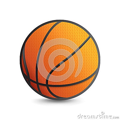 Basketball Vector Icon isolated White Background Vector Illustration