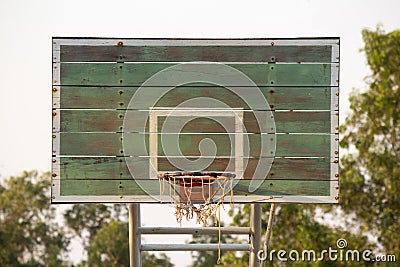 Basketball wooden board Stock Photo