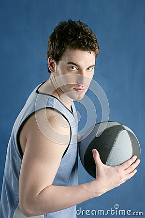 Basketball young man basket player portrait Stock Photo