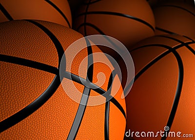 Basketballs Closeup Stock Photo