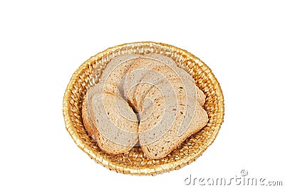 Basketful of bread Stock Photo