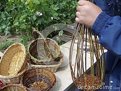 Baskets maker Stock Photo