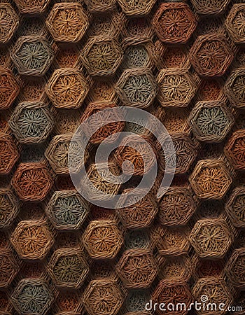 Basketweave Fabric Texture and Background, Generative AI Stock Photo