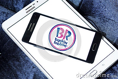 Baskin robbins ice cream chain logo Editorial Stock Photo