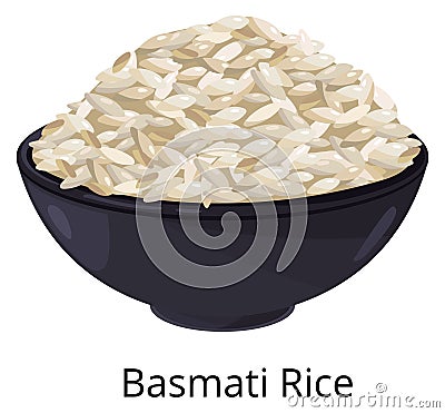 Basmati rice bowl. Dinner meal. Grain food Stock Photo