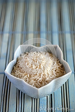 Basmati rice cup Stock Photo