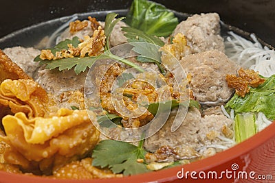 Baso sapi (beef ball soup) Stock Photo