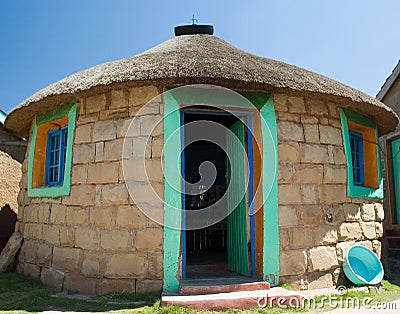 Basotho Hut 1 Stock Photo