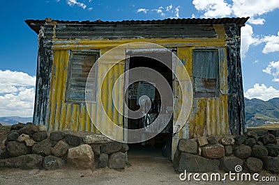 Basotho Iron hut Stock Photo