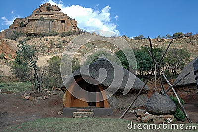 Basotho Village. Stock Photo