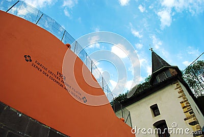 Basque pelota court (fronton) Editorial Stock Photo