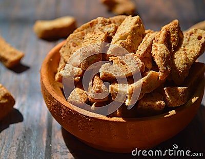 Basreng (Bakso Goreng or Fried Meatballs) Stock Photo