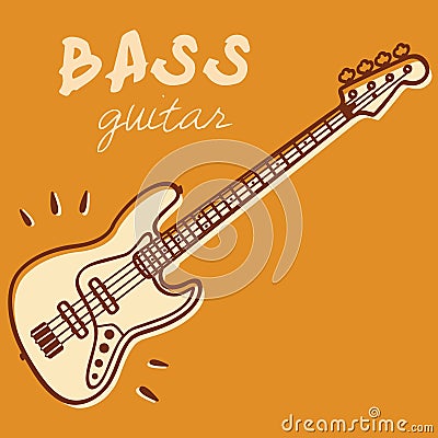 Bass guitar vector Vector Illustration