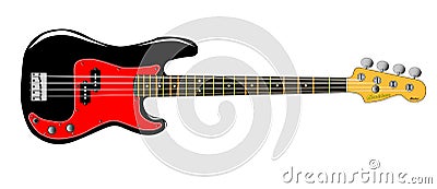 Bass Guitar Vector Illustration