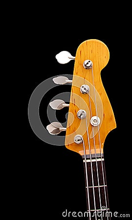 Bass Guitar Head Stock Photo