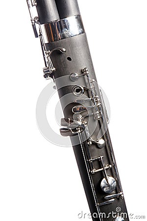 Bassoon Close Isolated on White Stock Photo