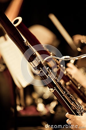 Bassoons in the orchestra Stock Photo