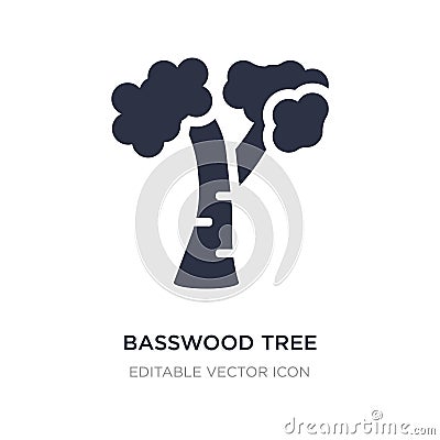 basswood tree icon on white background. Simple element illustration from Nature concept Vector Illustration