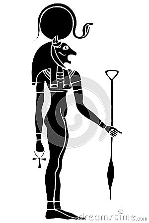 Bastet - Goddess of ancient Egypt Cartoon Illustration
