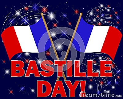 Bastille Day background. Vector Illustration