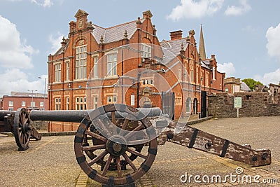 Bastion and city walls. Derry Londonderry. Northern Ireland. United Kingdom Stock Photo