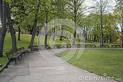 Bastion Hill and park in Riga. Latvia Stock Photo