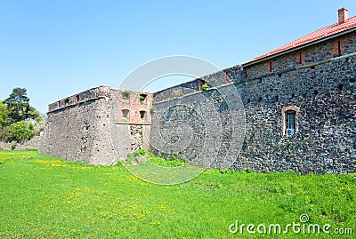 Bastions of Uzhhorod Castle (Ukraine) Stock Photo