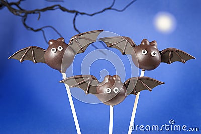 Bat cake pops Stock Photo