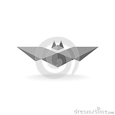 Bat geometric logo Vector Illustration